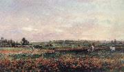 Charles Francois Daubigny Poppy Field oil painting picture wholesale